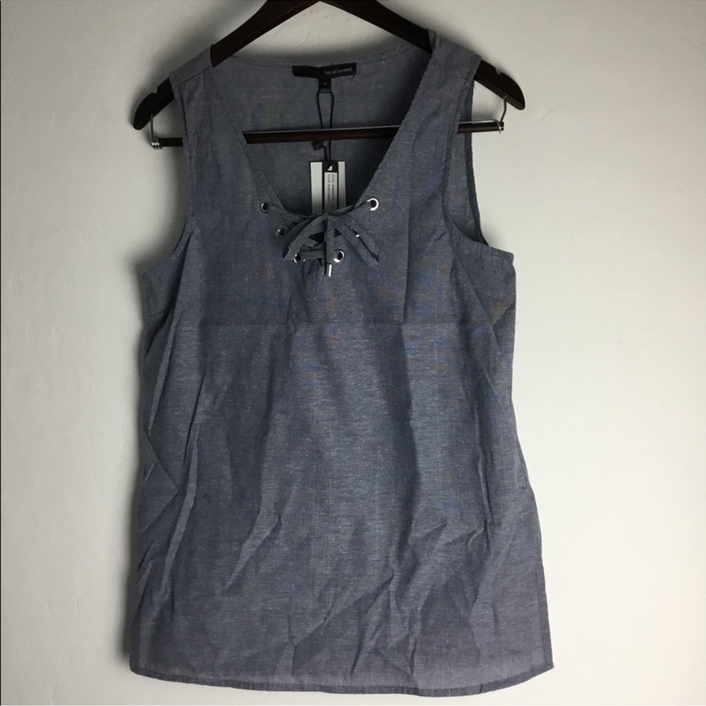 Harve Benard Women's Tank Top Lace Up
Grommet V Neck Size Small